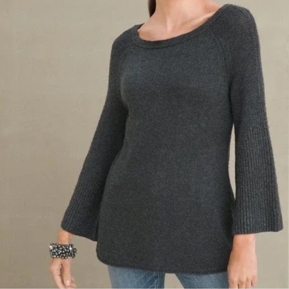 Chico’s Bateau Wide Sleeve Cashmere Wool Sweater XL 3